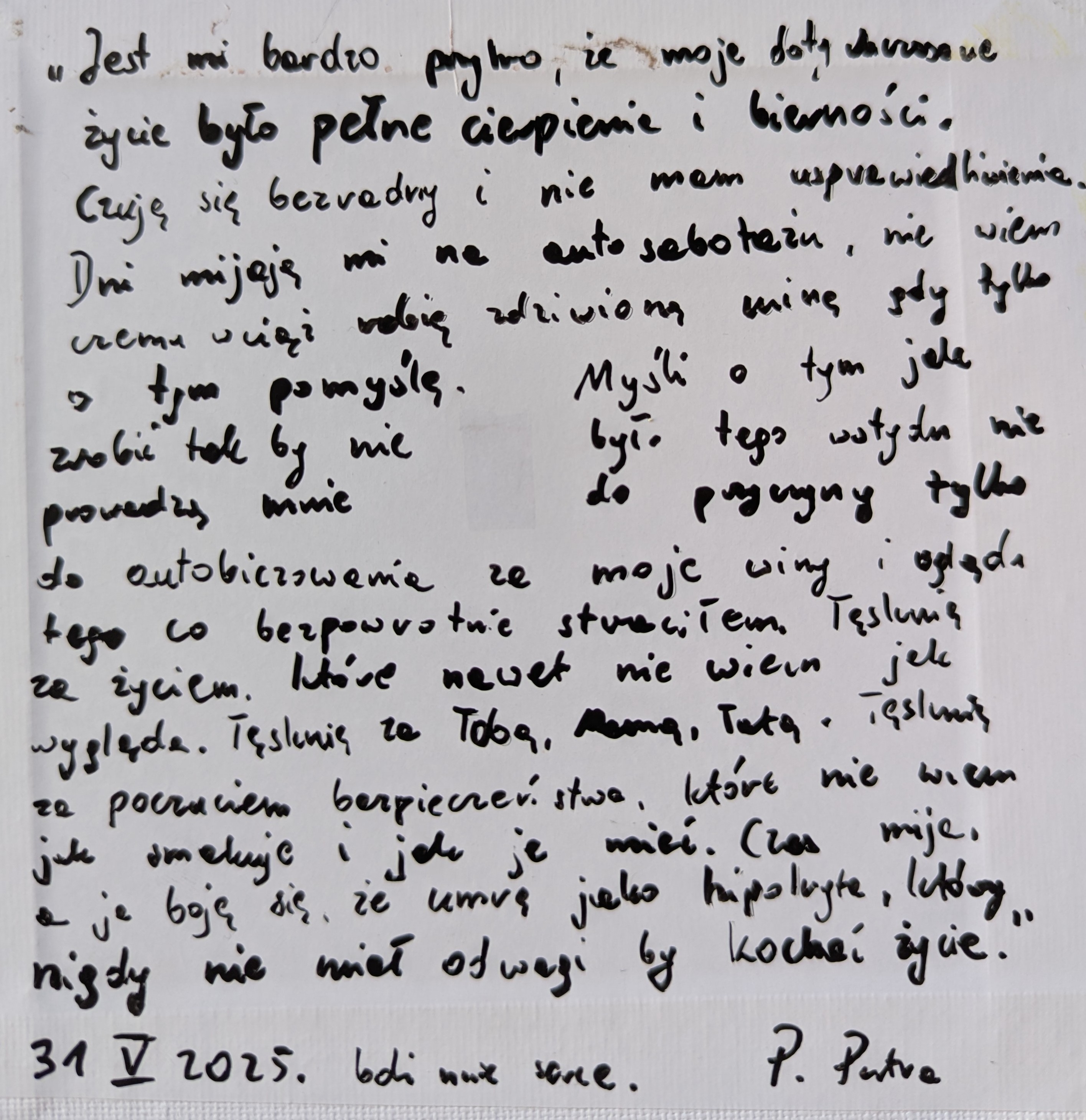 Jest mi bardzo przykro pelny tytul